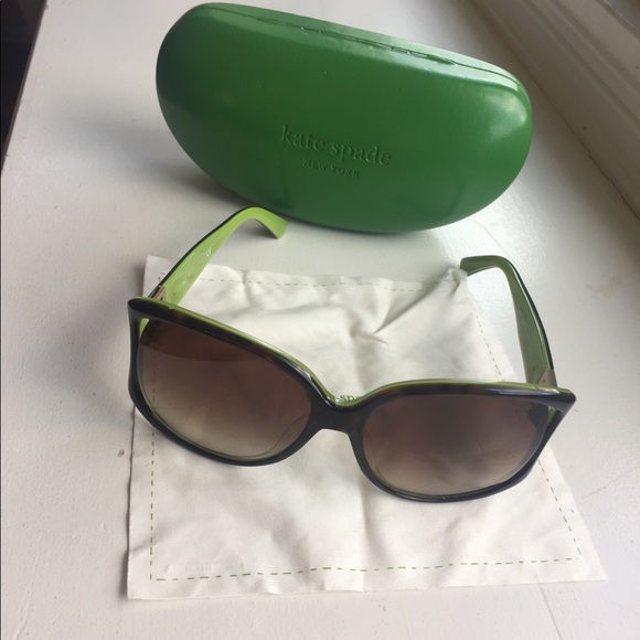 kate spade Accessories - Katie Spade Skylar Tortoise and Kiwi Sunglasses